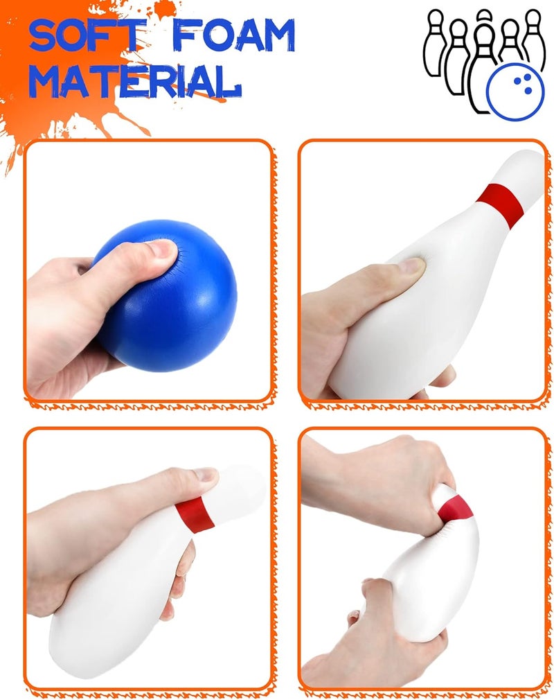 Phobby Store طقم بولينغ للأطفال مع 10 دبابيس بولينغ من الفوم الناعم و 2 كرة، ألعاب بولينغ داخلية وخارجية للأطفال من 3-8 سنوات - Image 2